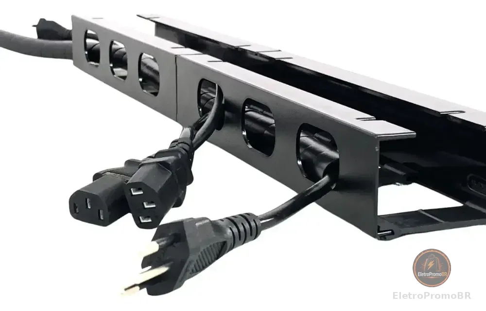 Organizador De Fios E Cabos Baixo Mesa Oculto - 0,5 Mt C/nfe Preto