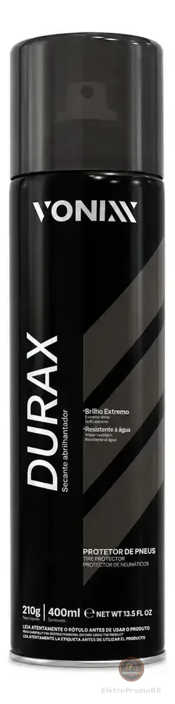 Durax Aerosol Pretinho Abrilhantador De Pneus 400ml Vonixx