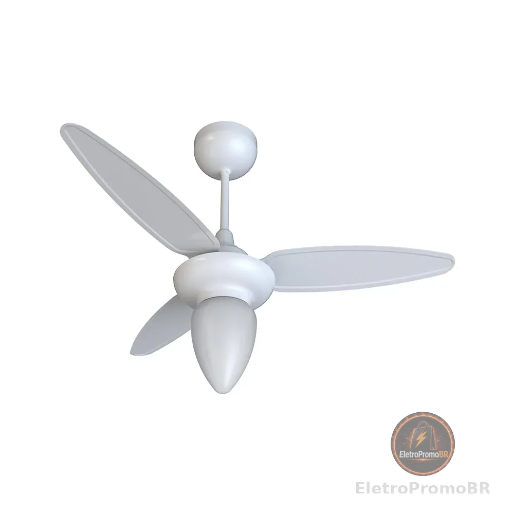 Ventisol Ventilador de teto wind br 3p inj branco c/r inverter bivolt