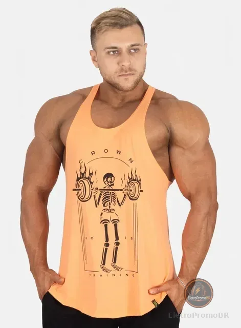 Regata Masculina Cavada 100% Algodão Fit