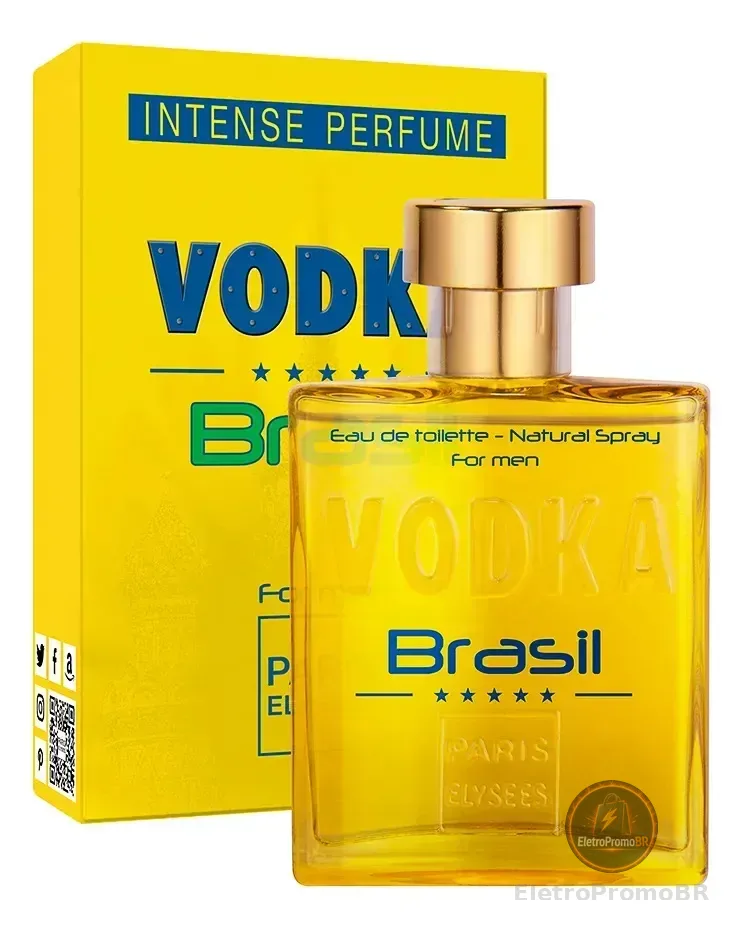 Perfume Vodka Brasil Amarelo Paris Elysees Masculino Intense 100ml