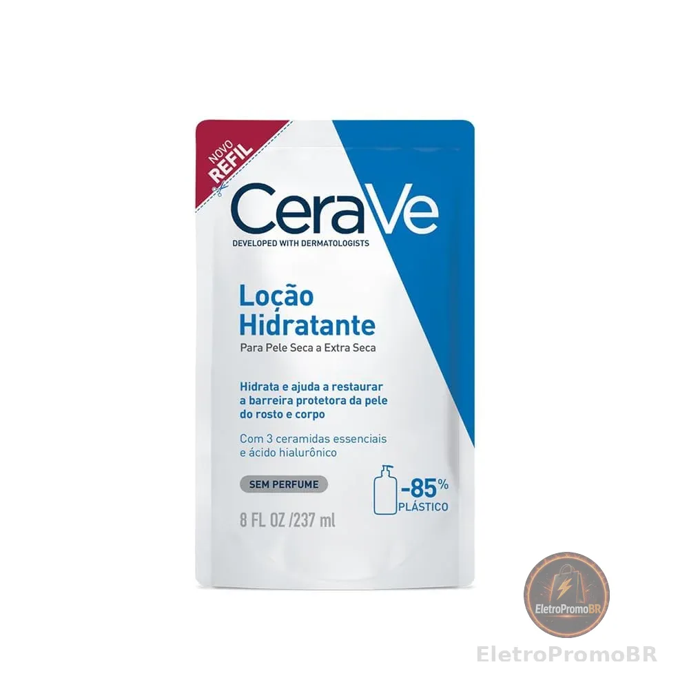 CeraVe, Loção Hidratante Corporal, com textura Fluida e Ácido Hialurônico