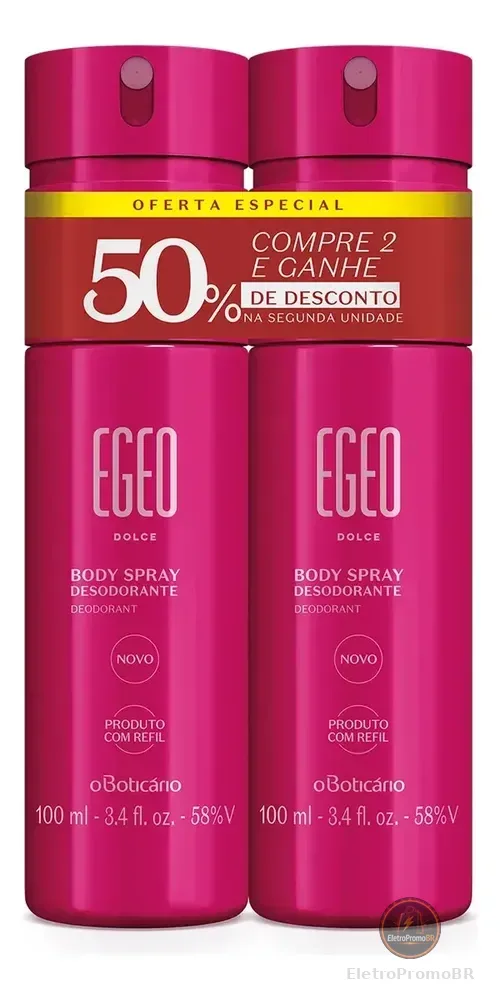 O Boticário Kit Body Spray Egeo Dolce 100ml (2 Itens)