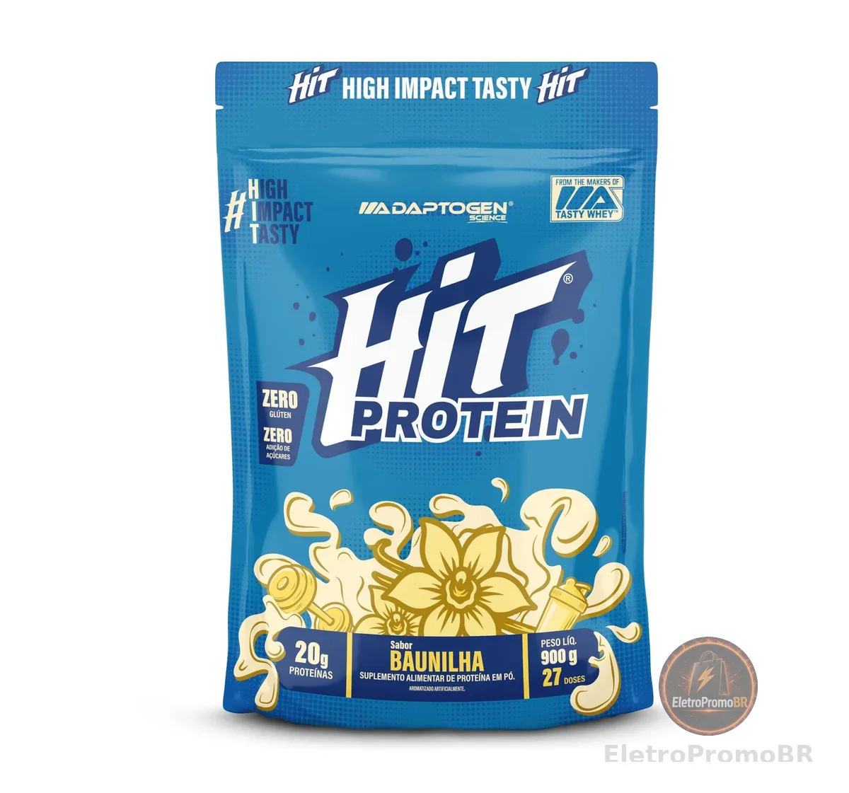 HIT Protein (900g) Sabor Baunilha – Adaptogen Scinece | 20G Proteina por dose