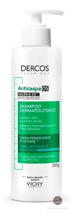 Shampoo Anticaspa Cabelos Normais a Oleosos, Dercos DS Vichy, 300g