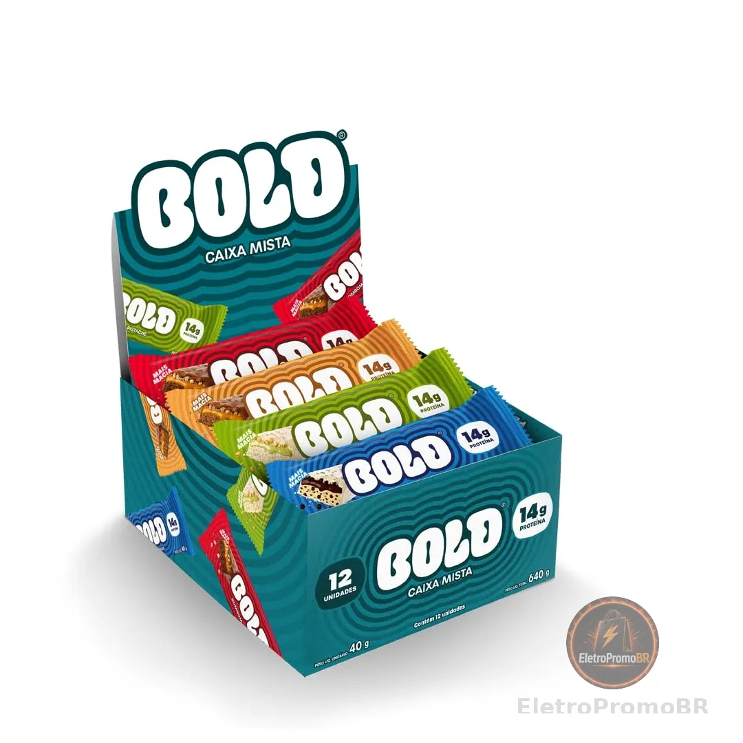 Bold Barra de Proteína Caixa Mista (12 Unid) 40G com 14g de Proteína