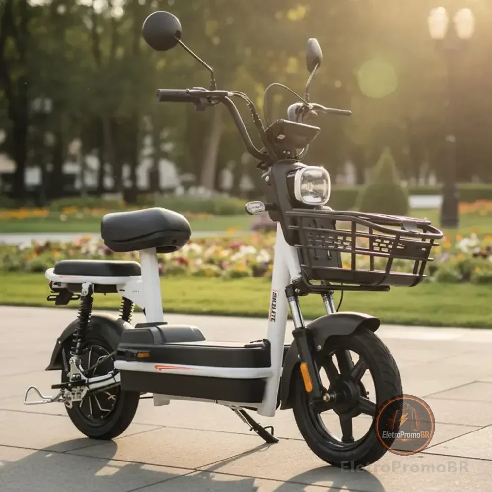Bicicleta Elétrica Scooter 500w Bateria Removível 48v 15ah cor preto Bikelete Smart MT2