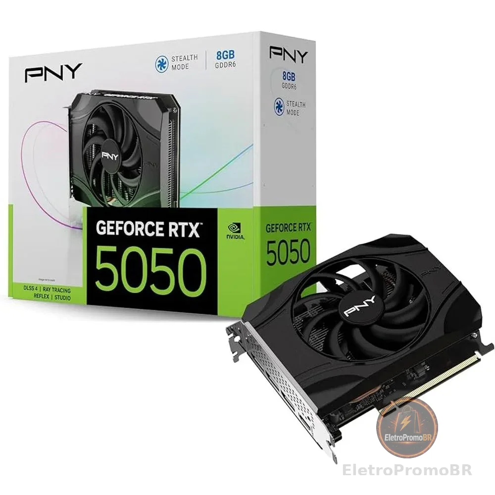 Placa de Video GeForce NVIDIA PNY RTX5050 8GB GDDR6 VCG50508SFXPB1
