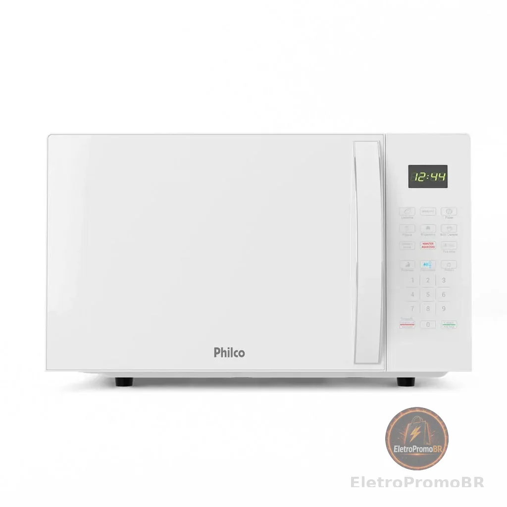 Micro-ondas Philco 28L Branco Pintura Limpa Fácil PMO30B