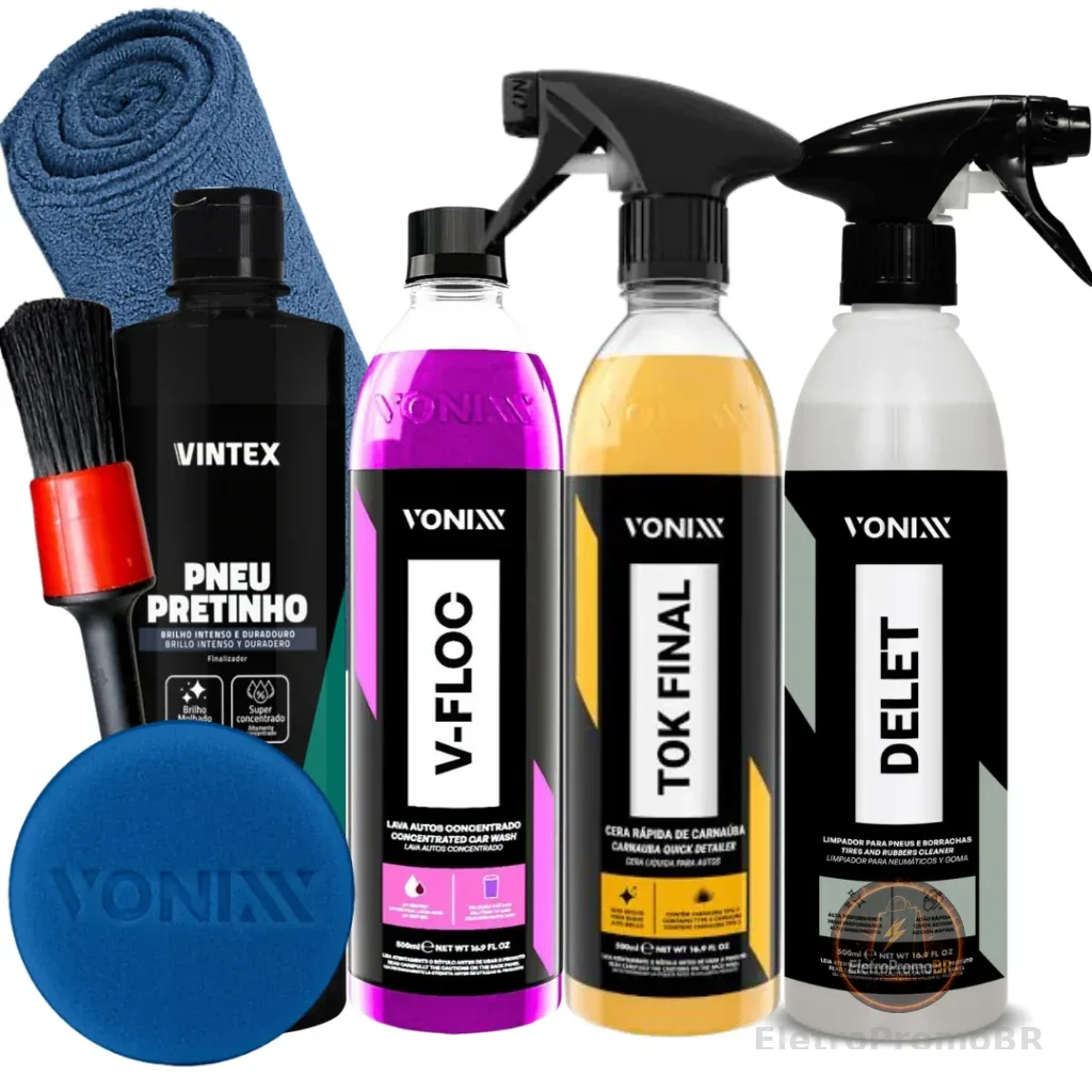 KIT SHAMPOO V-FLOC CERA TOK FINAL VEXUS VONIXX PRETINHO VINTEX