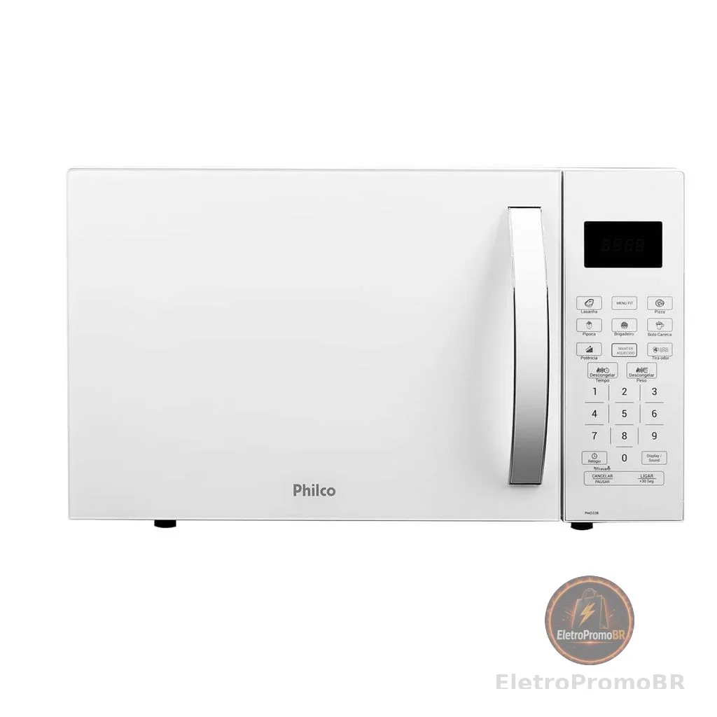 Micro-Ondas Philco 20L Branco Limpa Fácil PMO23B