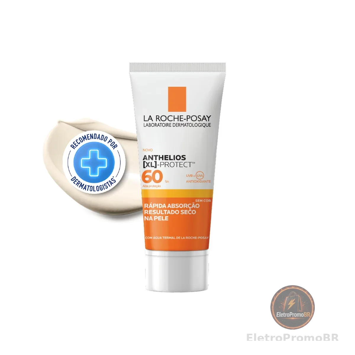 La Roche-Posay Protetor Solar Facial FPS 60 Gel Creme Oil-Free com Ação Hidratante e Antioxidante UVA/UVB para Peles Oleosas Sem Cor, Anthelios XL Protect 40g