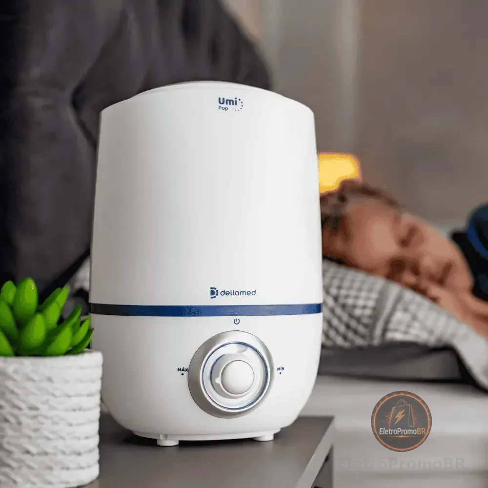 Umidificador De Ar Ultrassônico Umi Pop Health 2,3l Dellamed Cor Branco