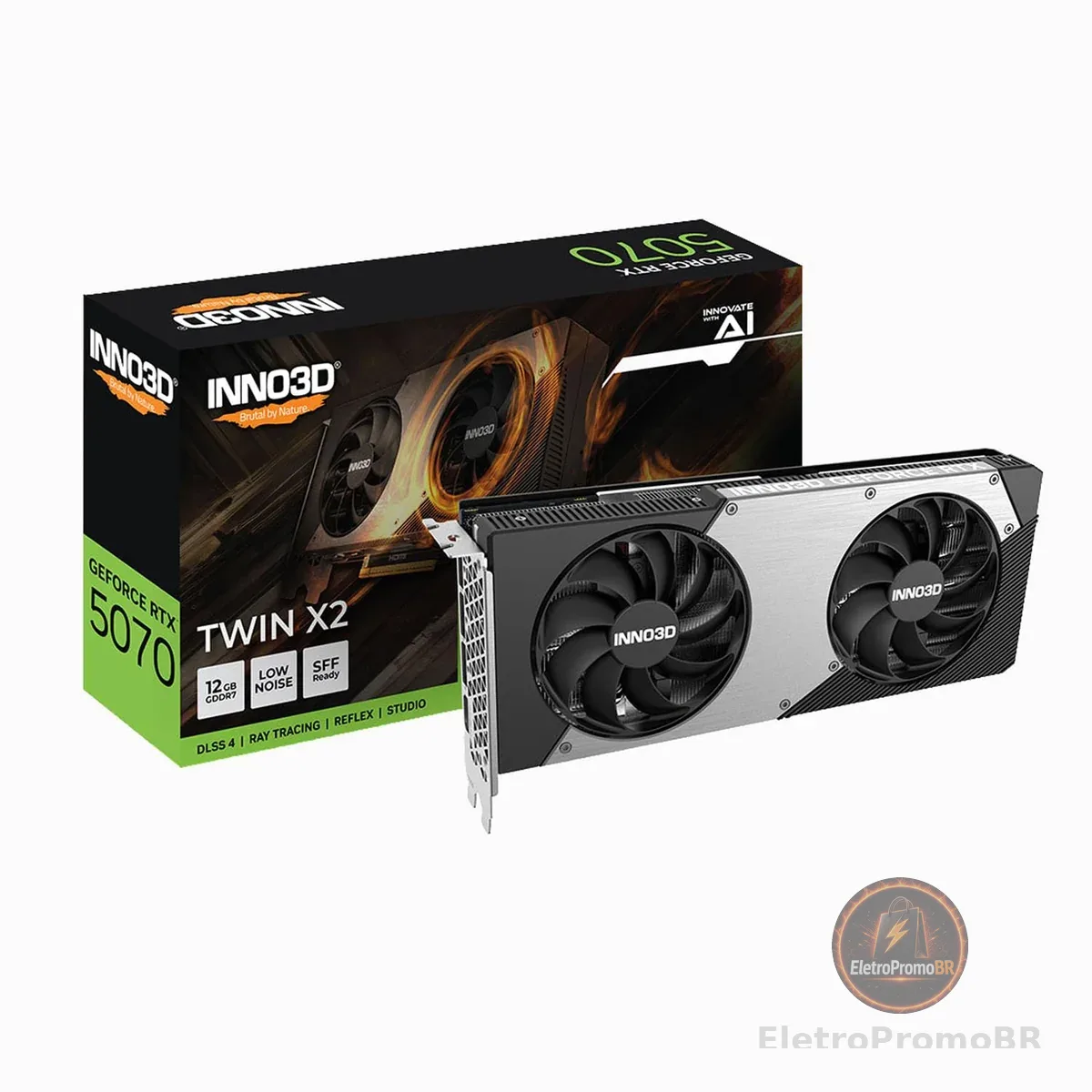 GPU INNO3D GEFORCE RTX 5070 TWIN X2 12GB 192BITS GDDR7 N50702-12D7-195064N