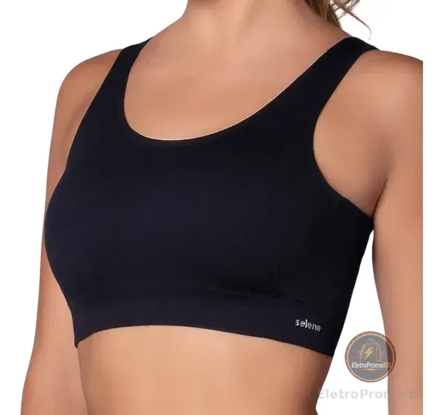 Top Fitness Selene Feminino Sem Bojo Sem Costura Alça Larga