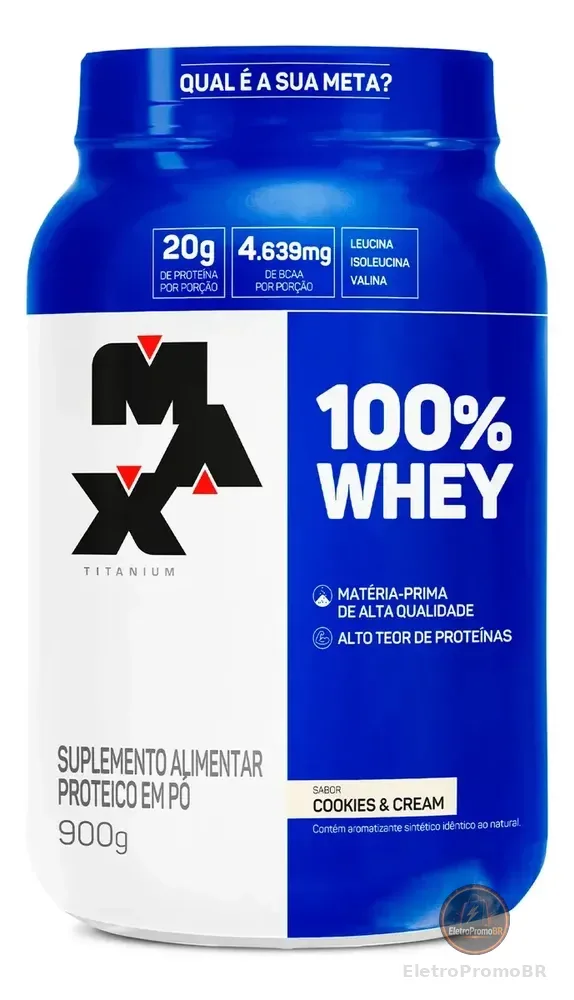 100% Whey Protein Concentrado 900g Cookies & Cream