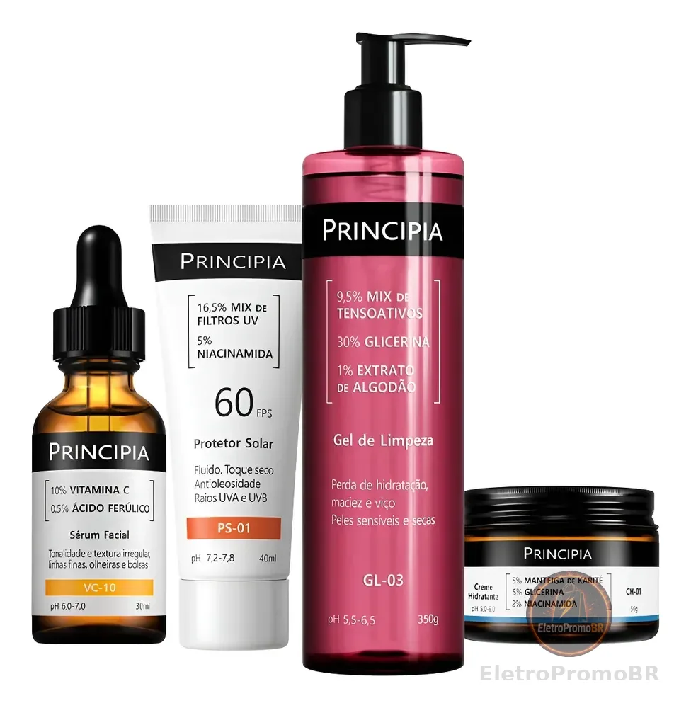 Principia Kit Essencial Gl-03 + Ch + Vc + Ps Sensível Dia/noite