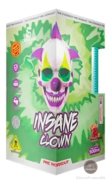 Pré Treino Líquido Demons Lab Insane Clown 500ml Ponche De Frutas