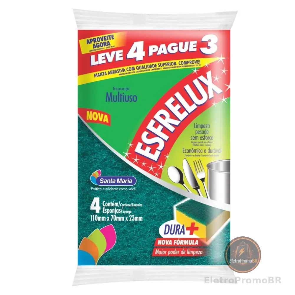 Esponja Esfrelux Leve 4 Pague 3