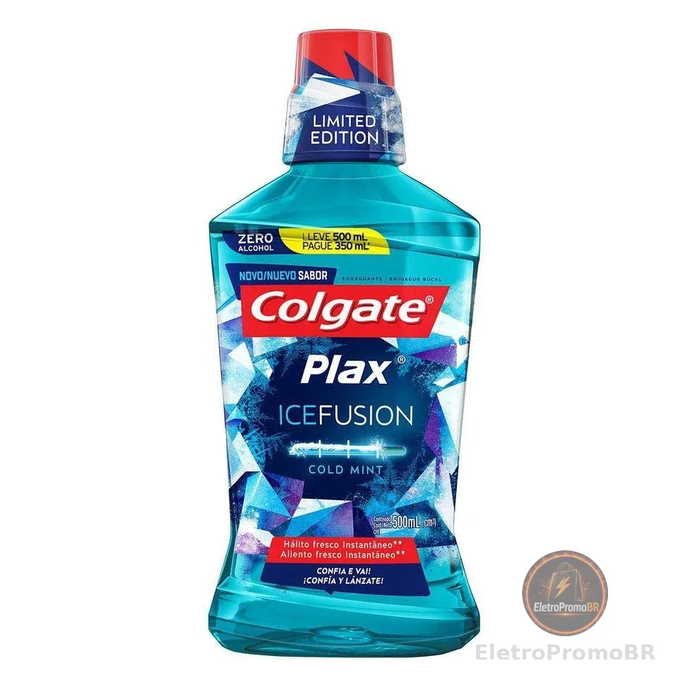 Colgate Plax Ice Fusion Cold Mint Enxaguante Bucal, 500ml