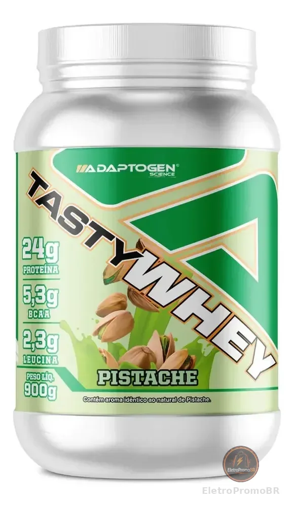 Suplemento Tasty Whey 3w Gourmet Whey Protein Adaptogen Science Pote 900g Sabor Pistache