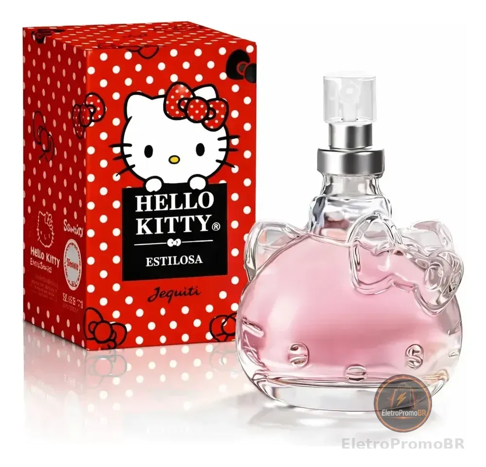 Perfume Desodorante Colônia Feminina Hello Kitty Estilosa 25ml Jequiti