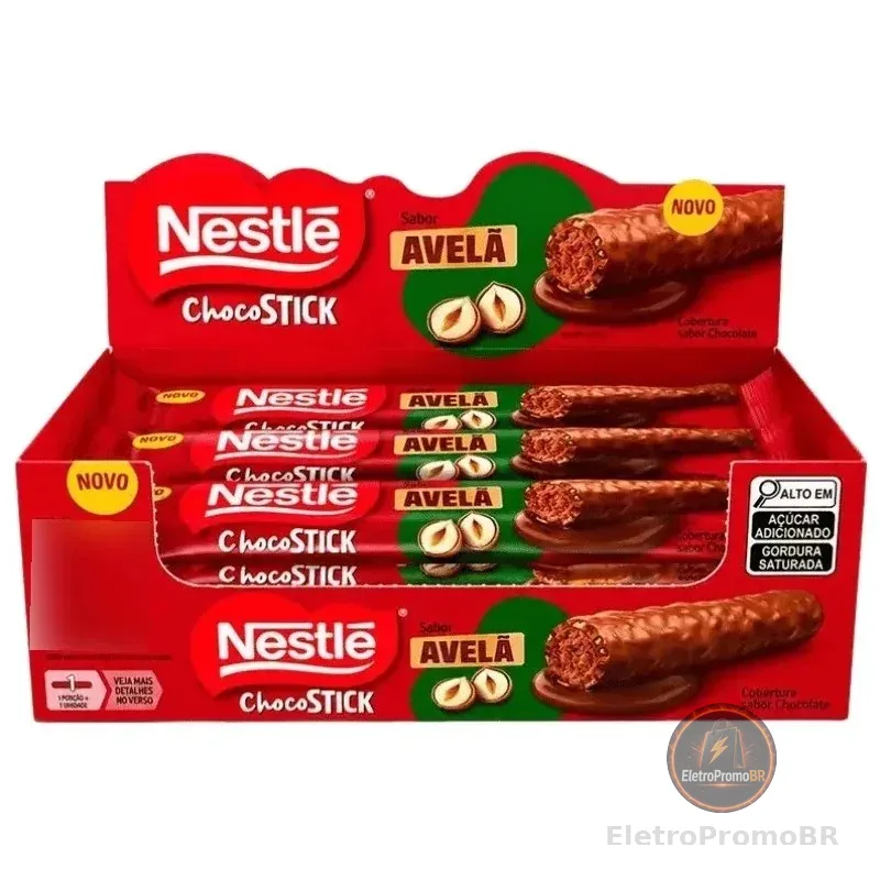 Chocolate Baton Choco Stick Avelã Nestlé Com 12 Unidades De 26g