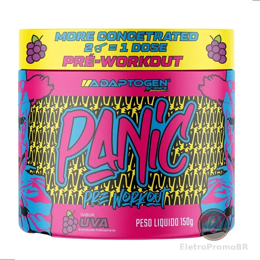 Suplemento em Pó Panic 150g Adaptogen Uva Com Creatina