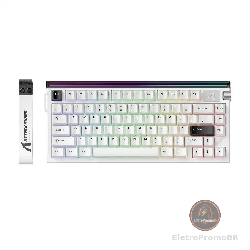 Teclado Gamer Attack Shark R85he Mecânico Usb Branco