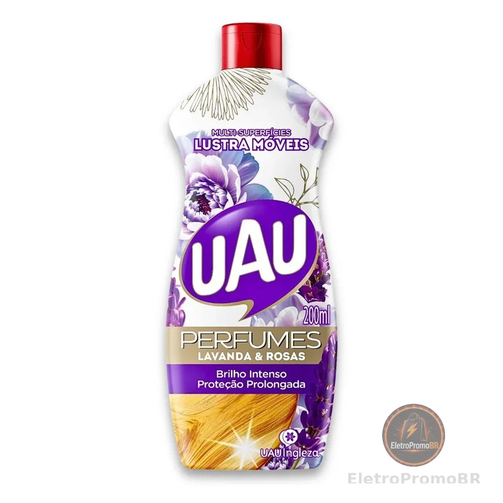 Lustra Móveis 200ml Lavanda e Rosas UAU