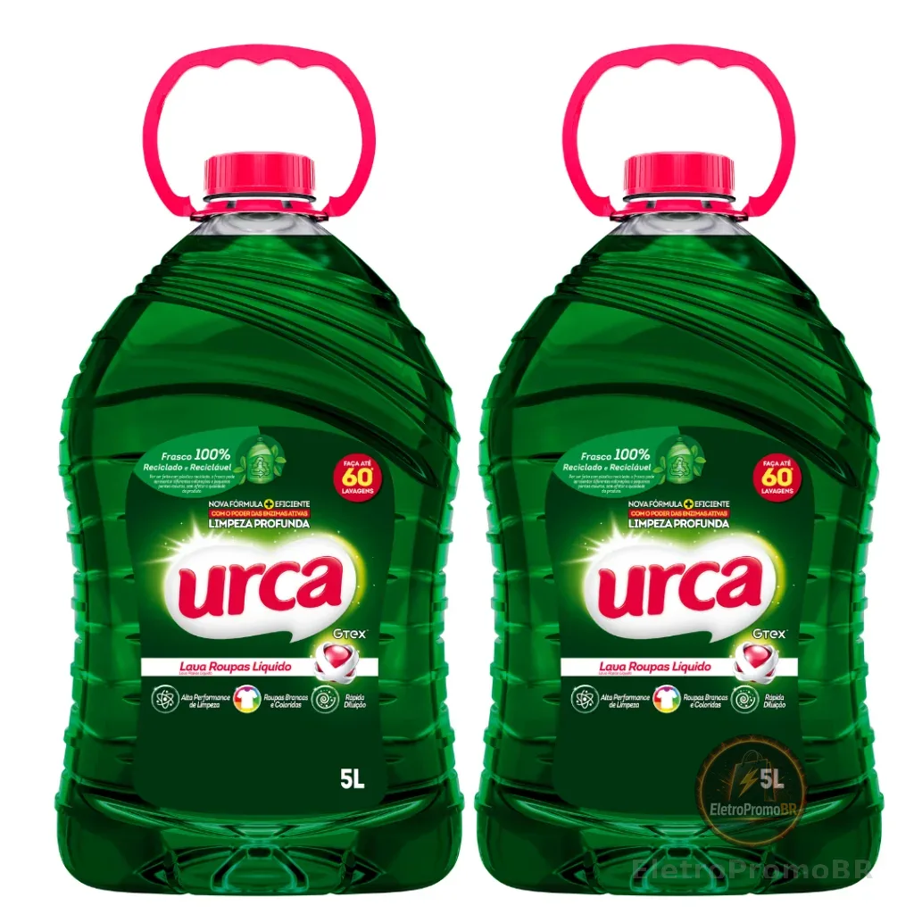 Kit 2 Lava Roupas Liquido Urca - 5l