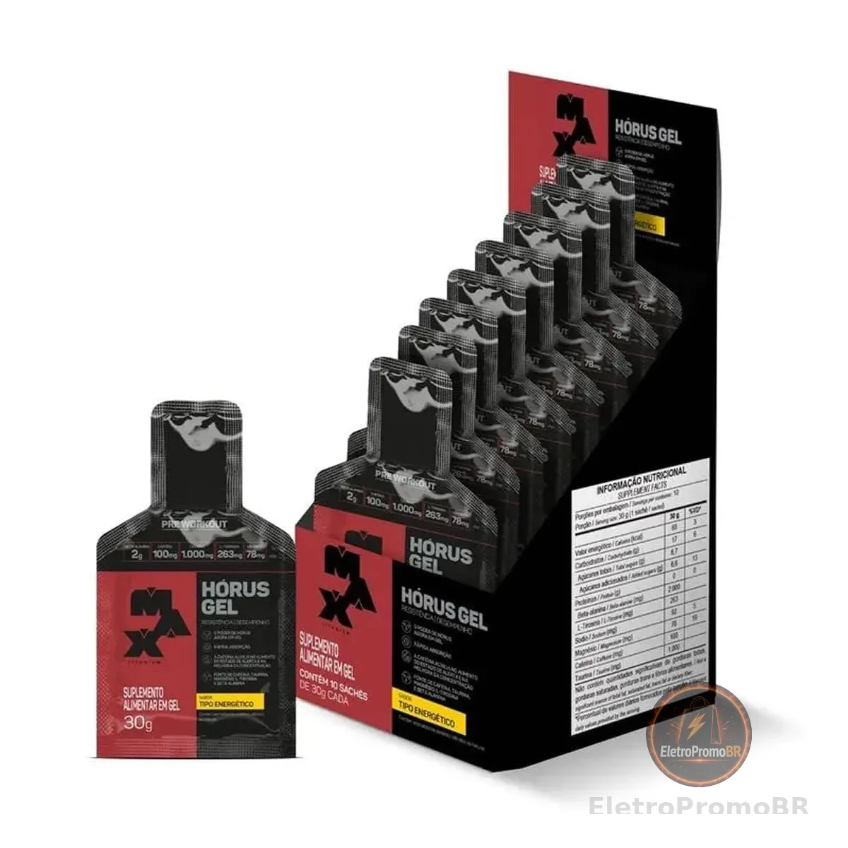 Hórus Gel Display (10 sachês 30g), Tipo Energético