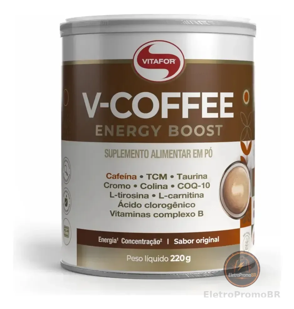 Suplemento V-coffee Energy Boost 220g Vitafor
