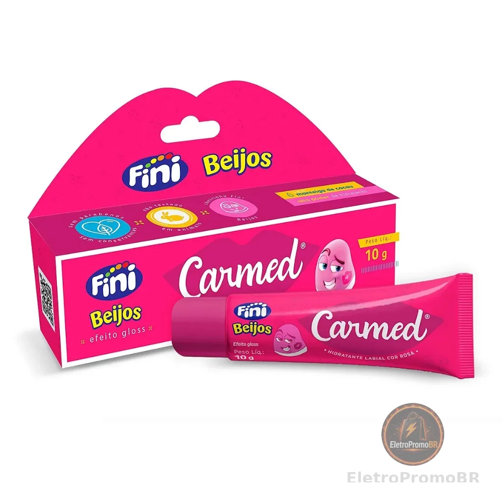 Hidratante Labial Carmed Fini Beijos com Cor Efeito Gloss 10g