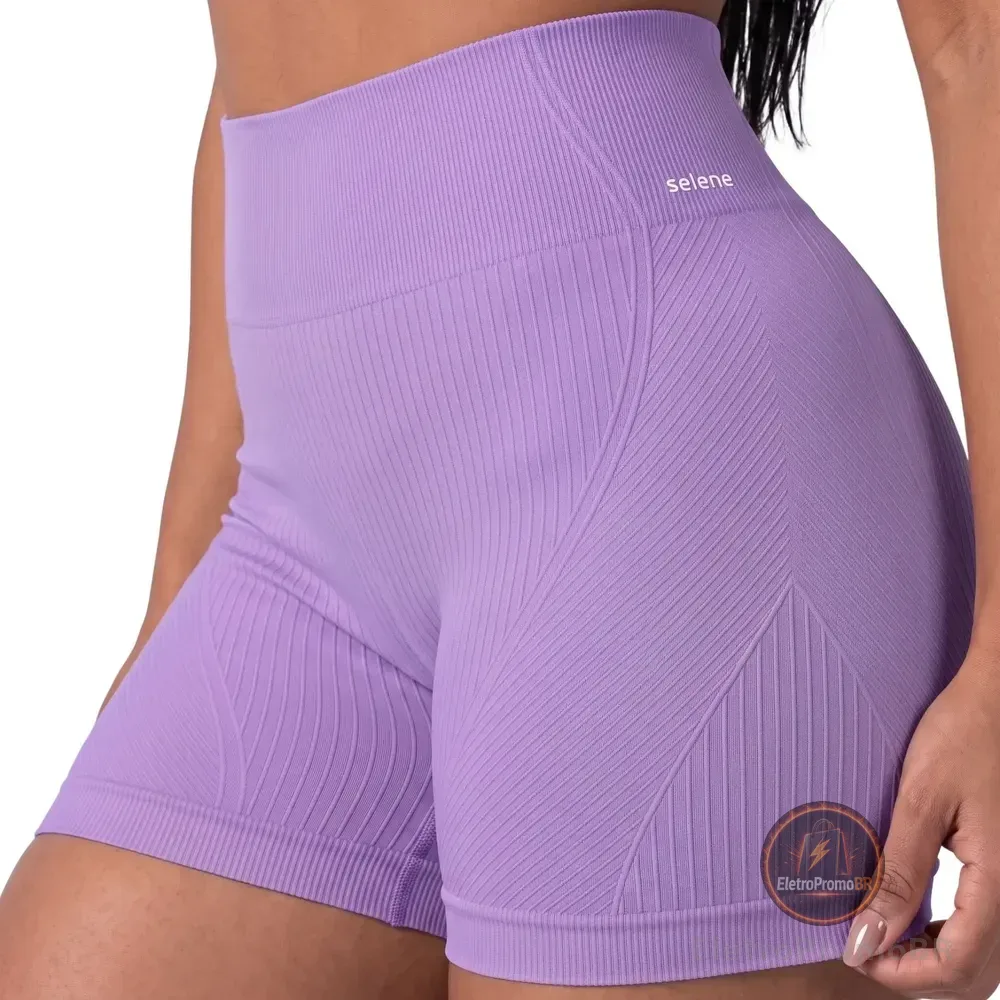 Short Academia Feminino Poliamida Selene Zero Transparência Roxa Short Fitness Short Esportivo Short Legging Short Selene Short Poliamida Shortinho G Short Zero Transparência