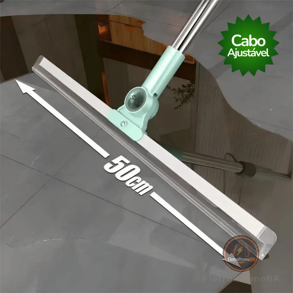 Rodo de Silicone Para Limpeza de Piso Vidros Com Gancho Secos e Molhados Uso Duplo Vassoura Mágica