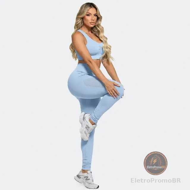 Conjunto Legging + Top Selene Feminina S/costura Academia