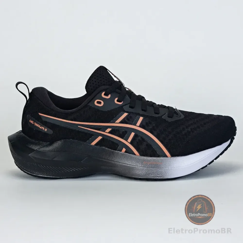 Tênis Asics Gel Shogun 8 Feminino Caminhada Preto/coral 39 Br