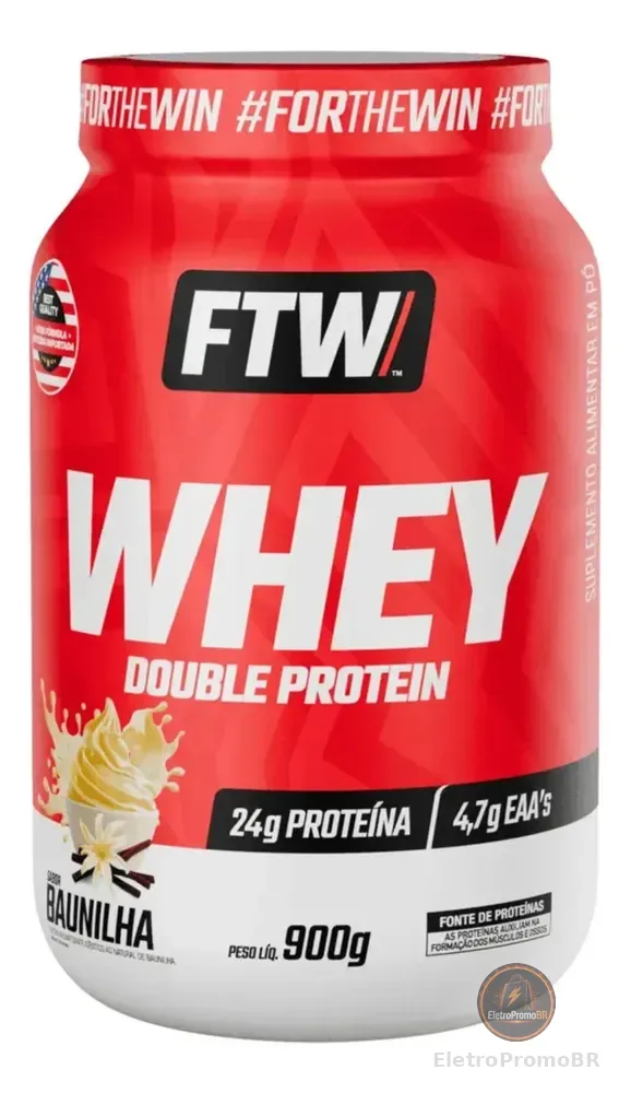 Whey Protein Double Protein 900g Sabor Baunilha - FTW