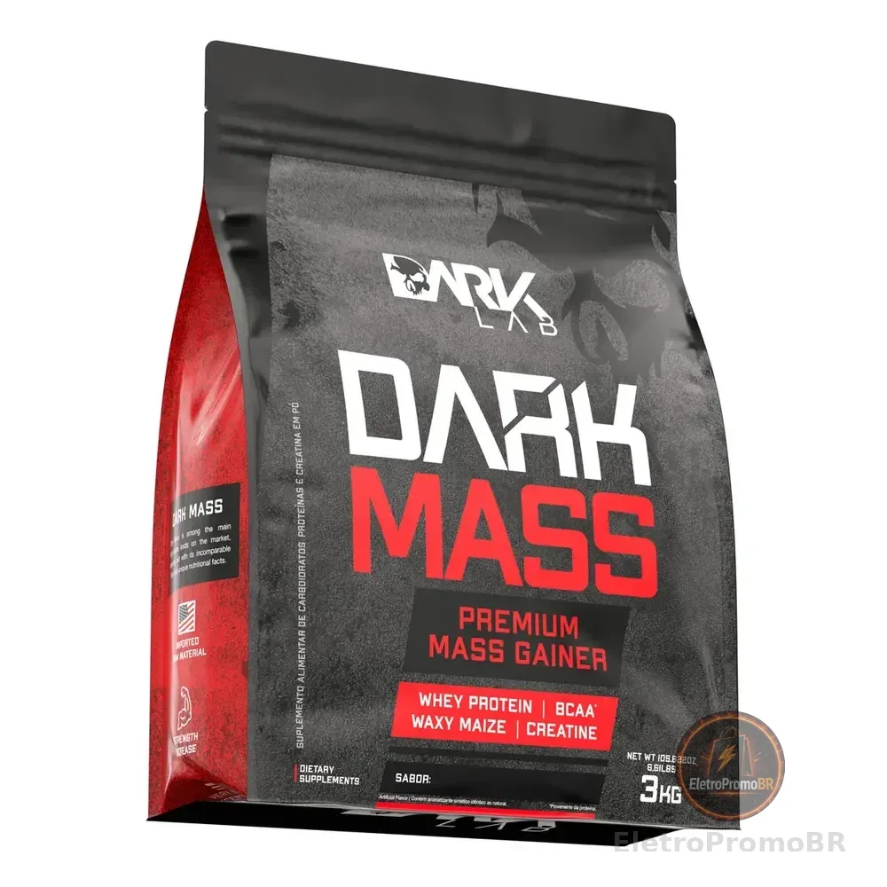 Hipercalórico Dark Mass 3kg Chocolate Branco C/ Morango Dark Lab Chocolate Branco Com Morango