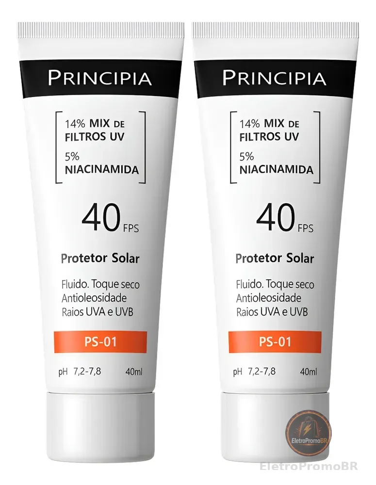 Principia Kit C/ 2 Protetor Solar Facial Ps-01 Fps 40