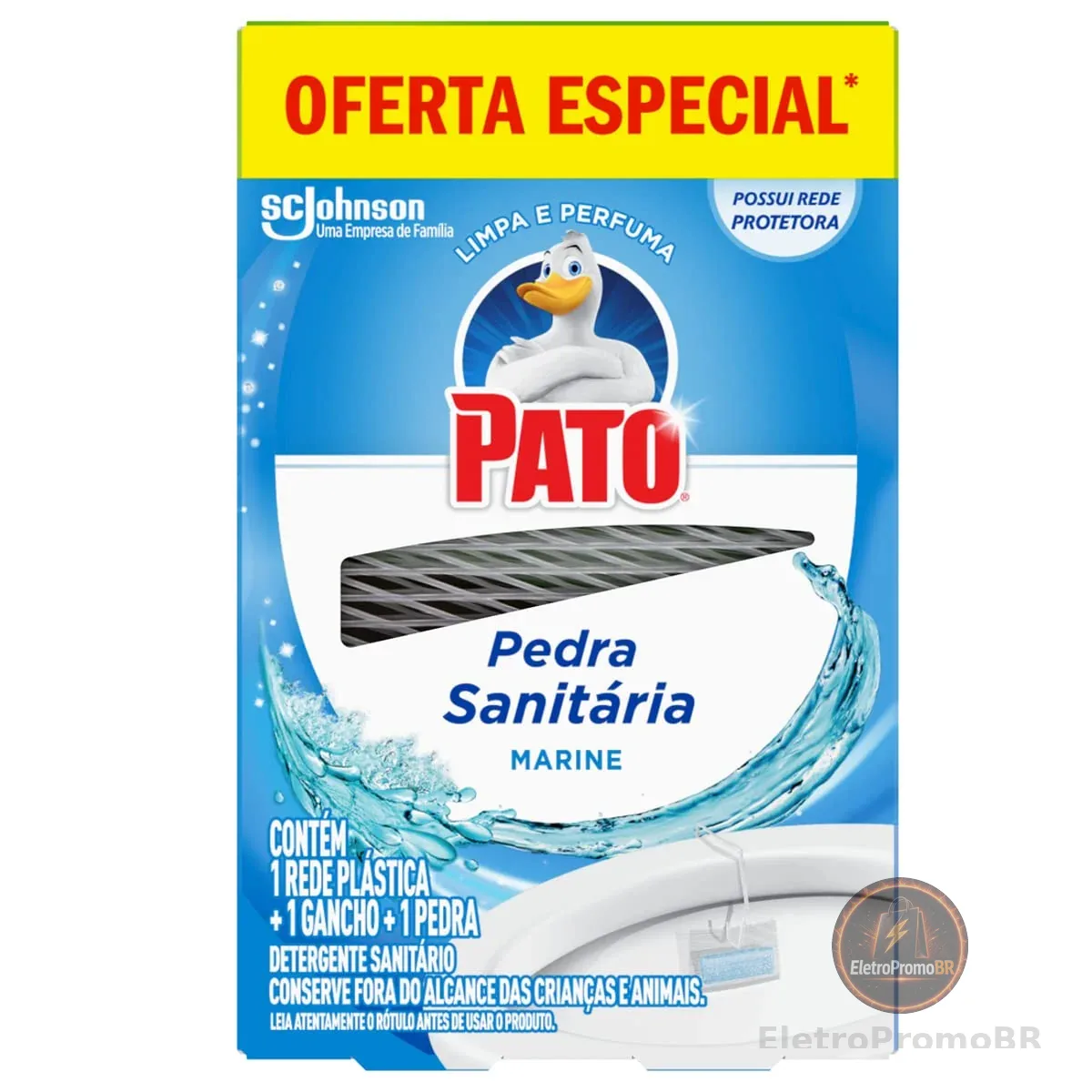 Pato Pedra Sanitaria Marine, Desodorizador Sanitário, Limpeza Banheiro, 25g