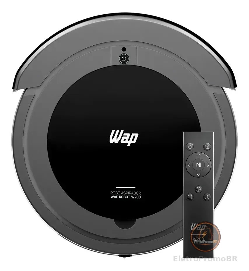 WAP Robô W200 Aspirador Robô 3 em 1 Varre Aspira Passa Pano Bivolt