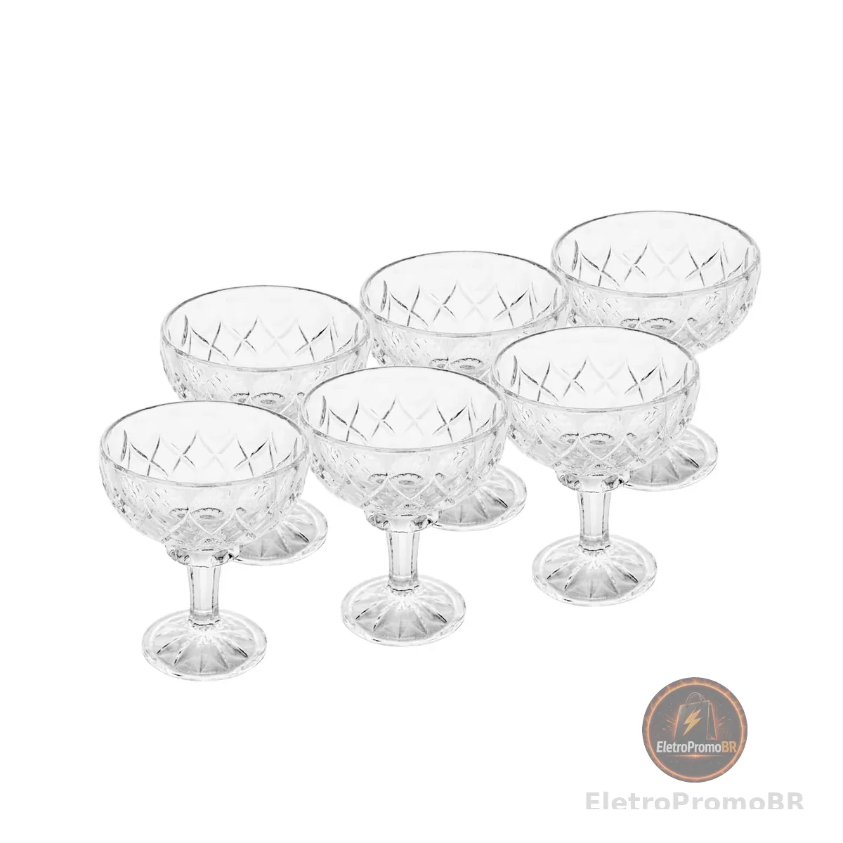 WOLFF - Conjunto 6 Taças de Sobremesa de Cristal Angel 260ml