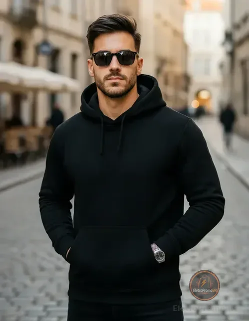 Moletom Liso Masculino E Feminino Blusa De Frio Canguru