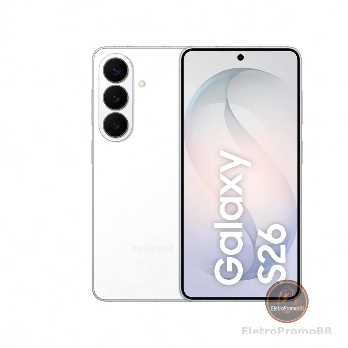 Celular Samsung Galaxy S26 5G, 256GB, 12GB RAM, Câmera Tripla de 50+12+10, Tela Grande de 6.3" - Branco