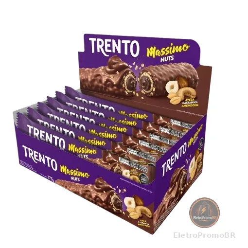 Chocolate Trento Massimo Nuts Com 15 Unidades De 25g