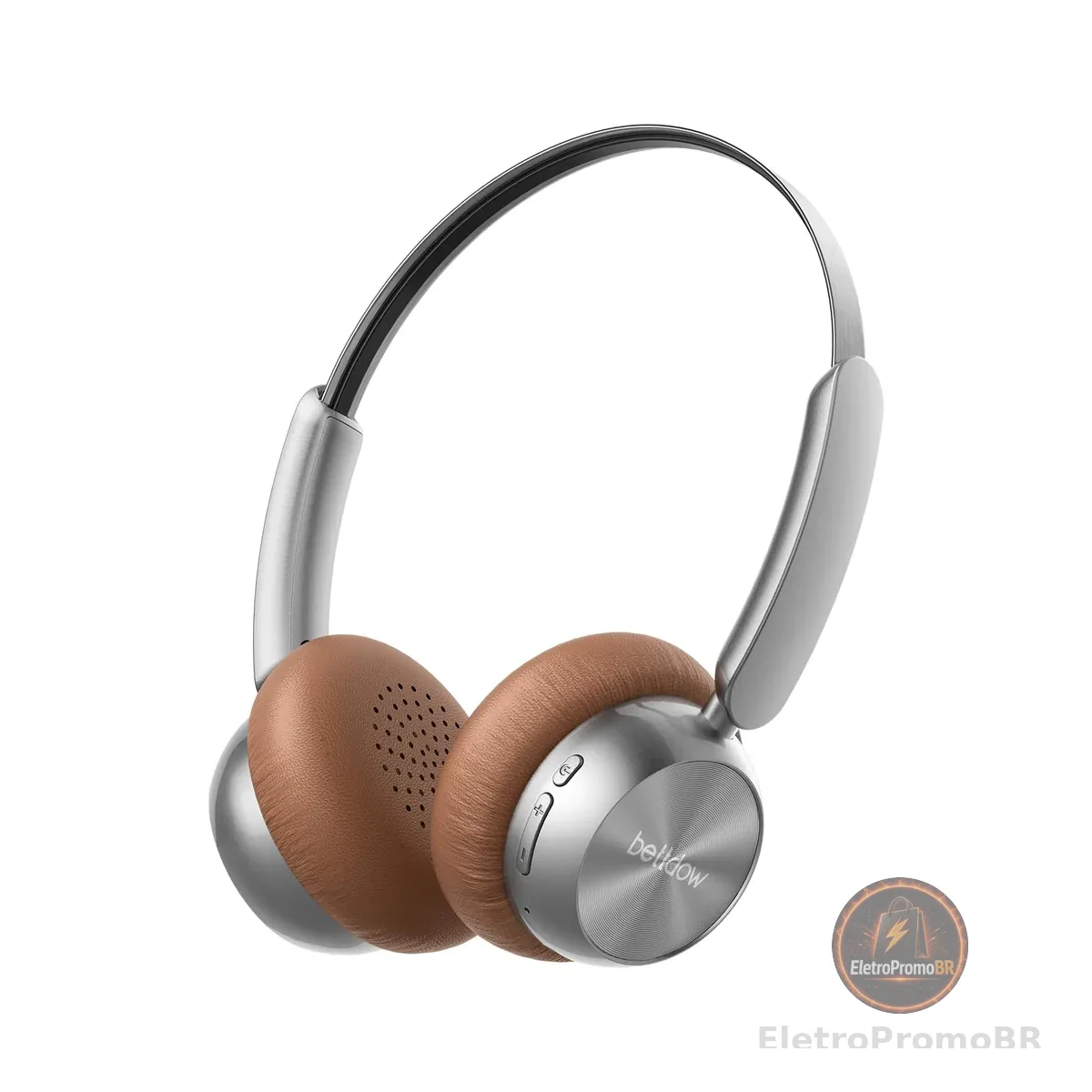 Fones de Ouvido Bluetooth J238, Headphone On-Ear com Som Hi-Fi Estéreo, Leve 92g, Bluetooth 5.3, Carregamento Type-C, 6-8h de Bateria, Prata