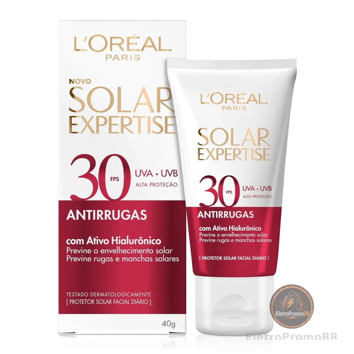 Protetor Solar Facial L'Oréal Paris Solar Expertise Antirrugas Fps 30 40G