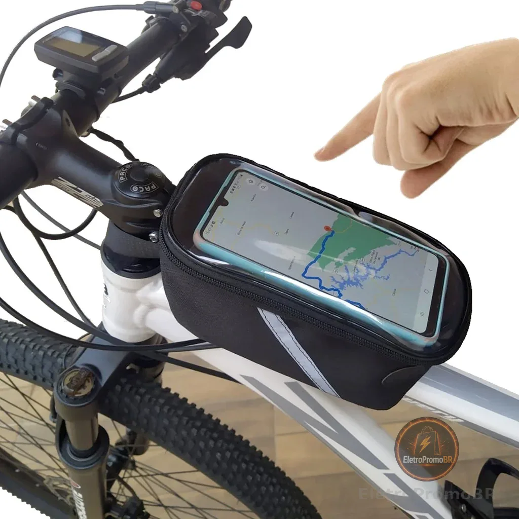 Bolsinha Porta Celular para Bicicleta Suporte de bicicleta porta celular para Quadro bike